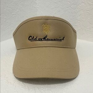 Old Memorial Golf Club Head Tan Golf Visor